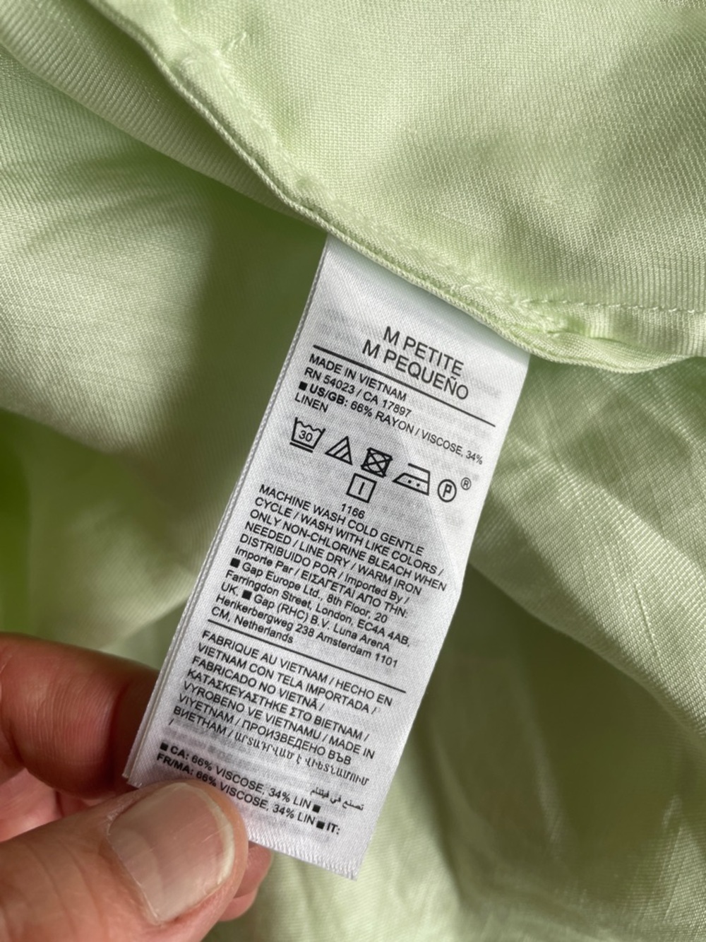 NWT Banana Republic Aurelia Dress - Pale Green - Medium Petite - Picture 11 of 11